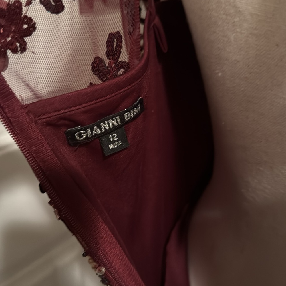 Gianni Bini Embellished Maroon Dress - Picture 7 of 7